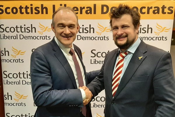 Michael Turvey with Sir Ed Davey, Leader of the Liberal Democrats