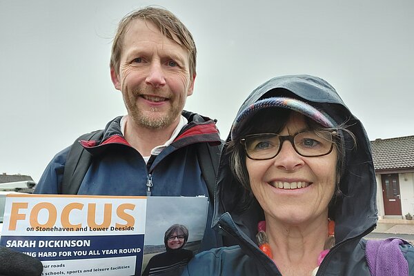 Delivering leaflets in Stonehaven