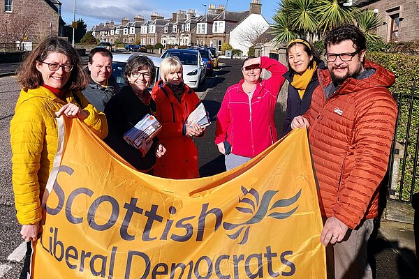 Delivering leaflets in Stonehaven